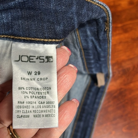 Joe’s “Jackie” Womens Jeans 29 Dark Wash Skinny Crop Button/Zip Fly Pockets EUC - Picture 10 of 16
